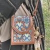 Vintage Kraft Medium Size Side Shoulder Bag With Strap Rabbit Pendant