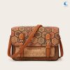 Single Shoulder Vintage Kraft Printed Bag Women's Retro Ethnic Style