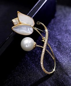 Versatile Coat Brooch Elegant Anti-Exposure Suit Accessory Pin 02